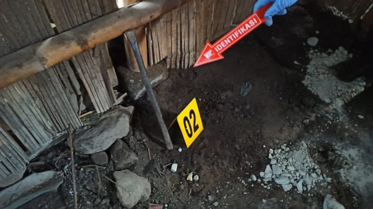 TKP penguburan bayi di Desa Nele Wutung, Kecamatan Nele, Kabupaten Sikka, Provinsi NTT / Foto BentaraNet (Arnold Siku)