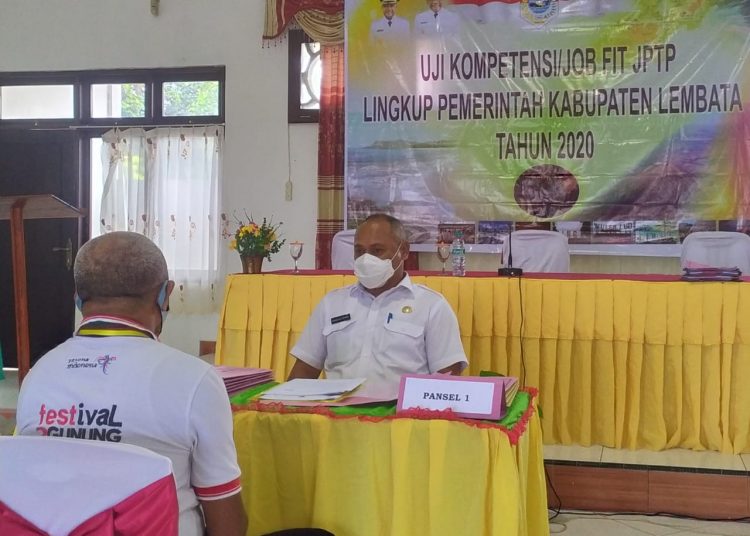 Proses uji kompetensi Jabatan Pimpinan Tinggi Pratama (JPTP) lingkup Pemda Lembata di Lembata Indah Hotel, Selasa (15/12/2020) / Foto : BentaraNet