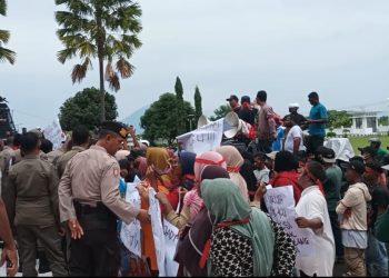 Tolak Investasi Mutiara, Aliansi Nelayan Teluk Lewolea Gelar Unjuk Rasa