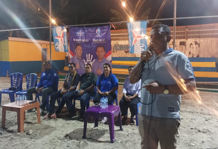 Ketua terpilih DPRD Lembata periode 2024 - 2029, Syarifudin Sira saat kampanye Paket MANIS di bilangan Kota Baru, Lewoleba / Foto : BentaraNet