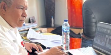 Asisten I Setda Lembata ikut Vicon Percepatan Pembangunan SPPG NTT